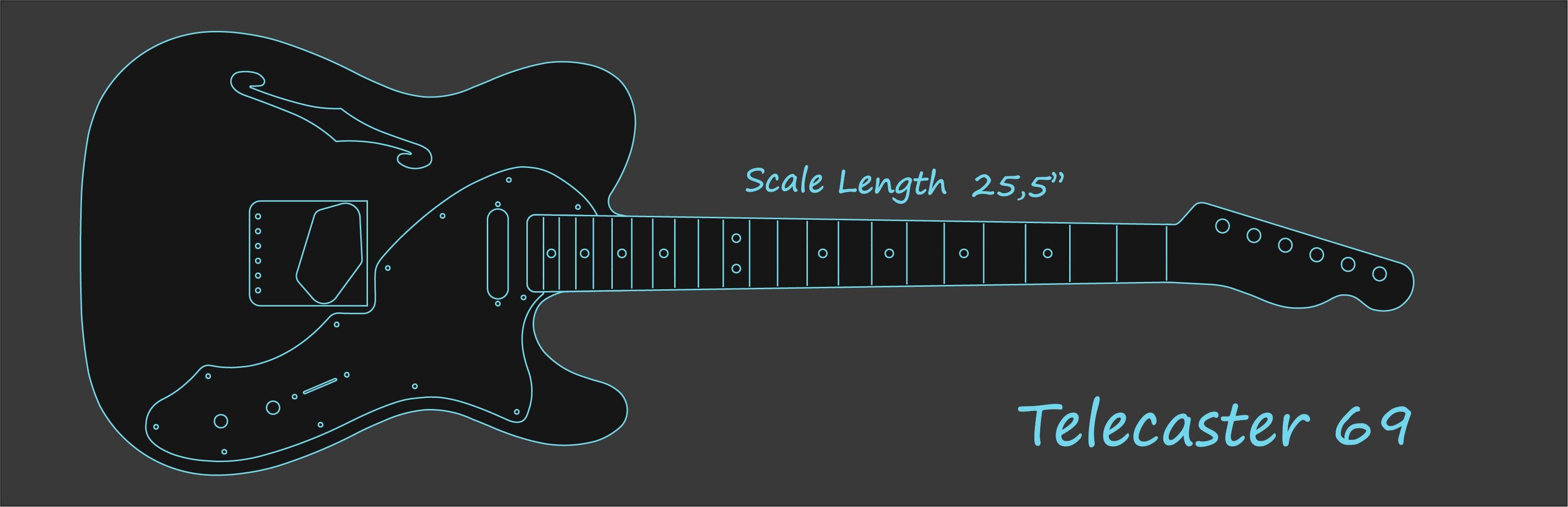 Desenho de Telecaster 69