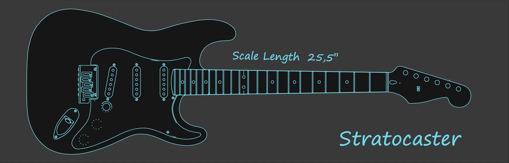 Desenho de Stratocaster