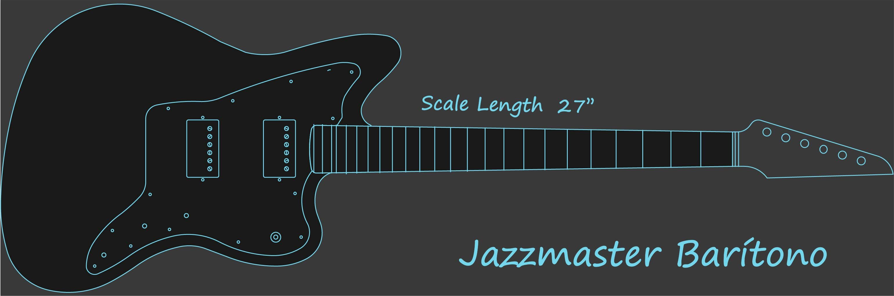 Desenho de Jazzmaster Barítono