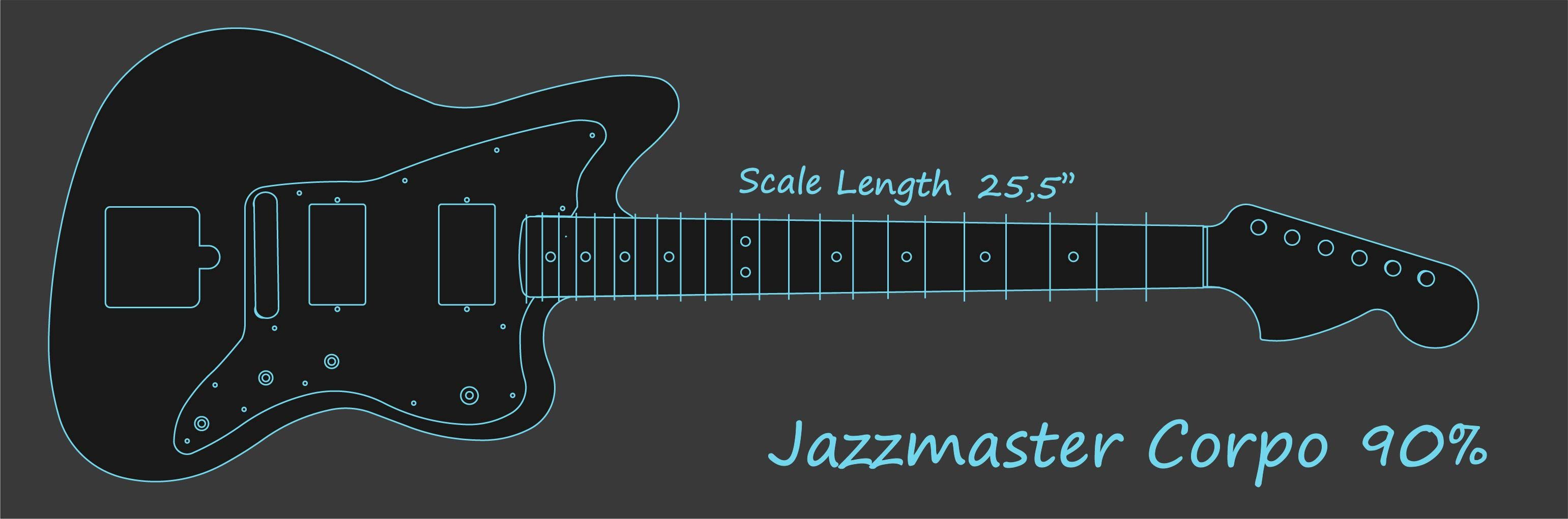 Desenho de Jazzmaster Corpo 90%