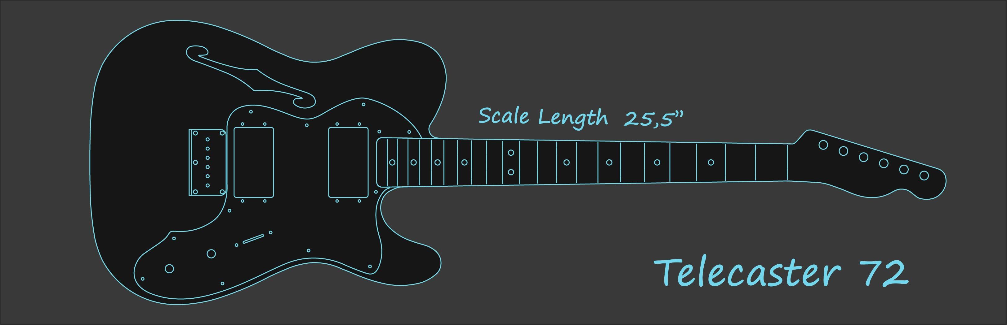 Desenho de Telecaster 72