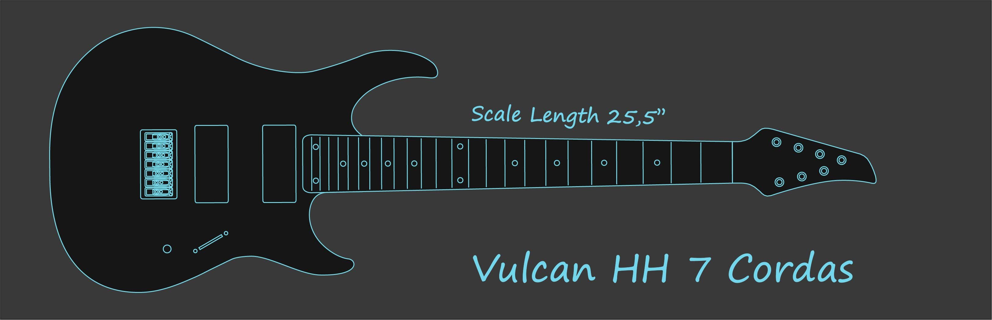 Desenho de Vulcan HH 7 Cordas